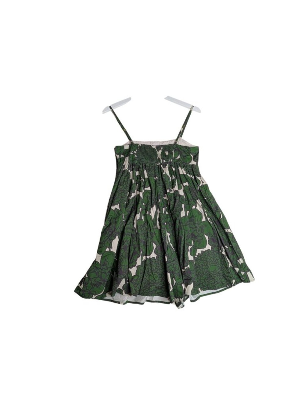Hutch Anthropologie Green Floral Bandeau Spaghetti Strap Romper XS Cotton Blend - Picture 3 of 16